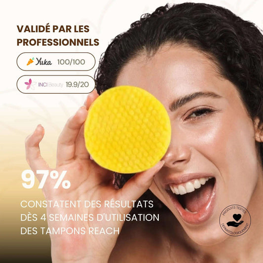 Tampons 3 en 1 nettoyants & exfoliants - Reach Paris