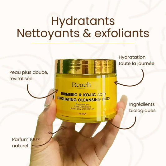 Tampons 3 en 1 nettoyants & exfoliants - Reach Paris